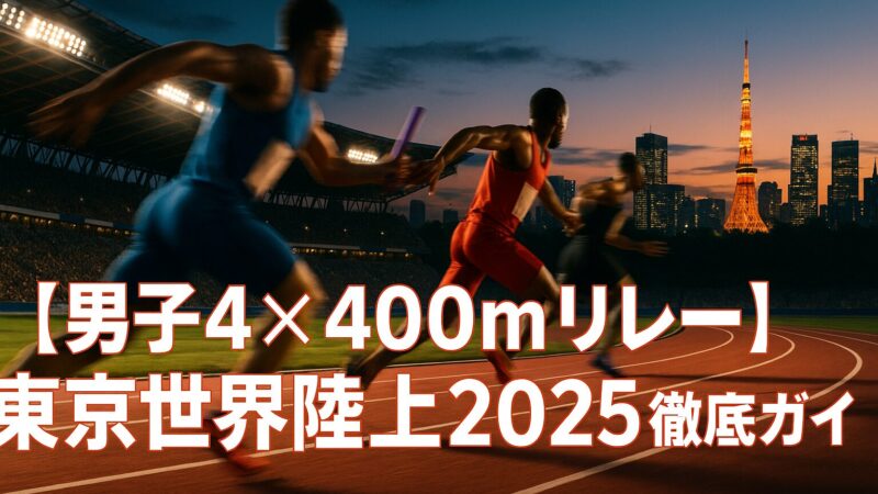 【男子4×400mリレー】東京世界陸上2025徹底ガイド 